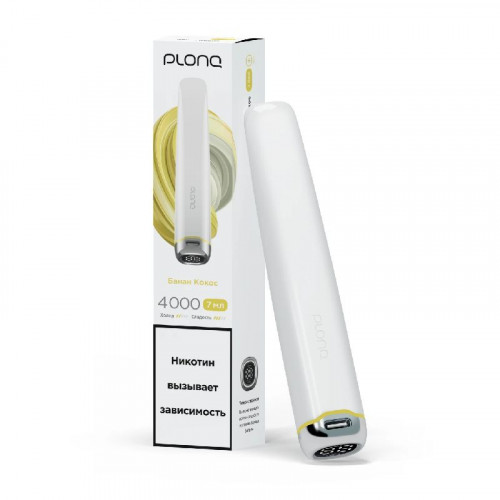 Электронная сигарета Plonq Plus Pro Банан кокос (Плонг Плюс Про)